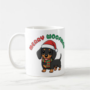 Mug noir Noël : Joyeuses Woofmas