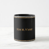 Mug Noir noir, MODÈLE simple et élégant (Centre)