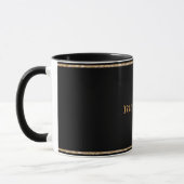 Mug Noir noir, MODÈLE simple et élégant (Gauche)