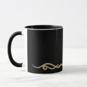 Mug Noir-noir, simplement élégant avec une fioriture d (Gauche)