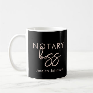 Mug Noir Notaire Boss Ajouter Nom Cute Notaire Céramiq