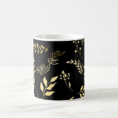 Mug Noir & Or Botanique Glam Floral Feuille Chic (Centre)