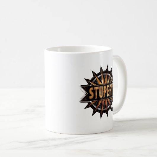 Mug Noir & Or Stupefy Spell Graphisme (Devant droit)
