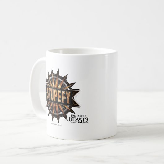 Mug Noir & Or Stupefy Spell Graphisme (Devant gauche)