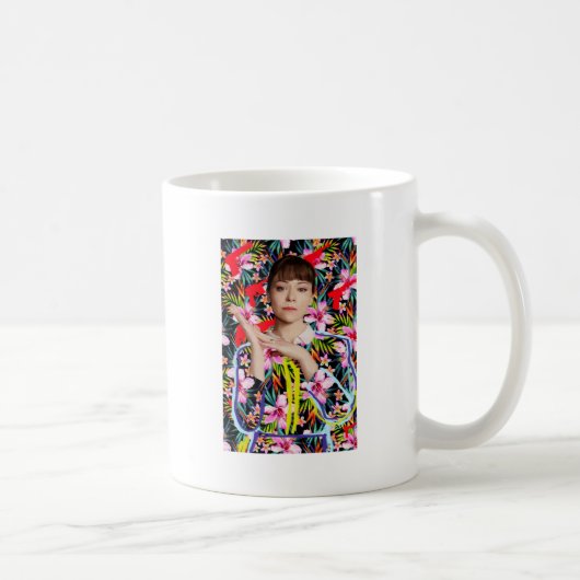 Mug Noir orphelin | Alison - motif floral (Droite)