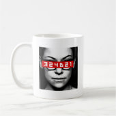 Mug Noir orphelin | Cosima - nombre d'étiquette (Gauche)