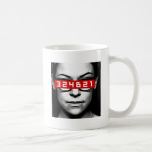 Mug Noir orphelin   Cosima - nombre d'étiquette