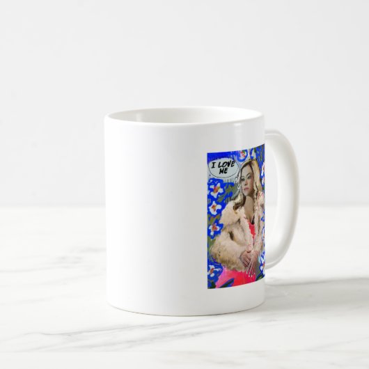 Mug Noir orphelin | Krystal Goderitch - croquis floral (Devant droit)