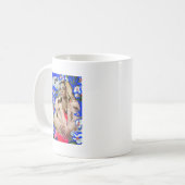 Mug Noir orphelin | Krystal Goderitch - croquis floral (Devant gauche)