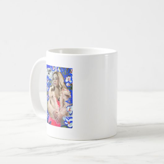 Mug Noir orphelin | Krystal Goderitch - croquis floral (Devant gauche)