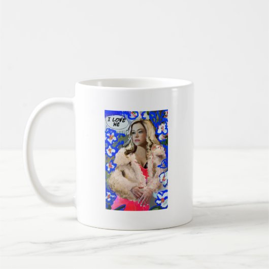 Mug Noir orphelin | Krystal Goderitch - croquis floral (Gauche)