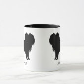 Mug Noir (Ou Autre Couleur) Phalène Chien Silhouette (Centre)