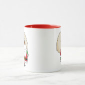 Mug Noir Père Noël avec sac de jouets (Centre)