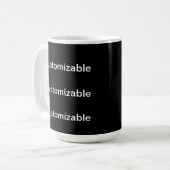 Mug Noir PERSONNALISABLE (Devant gauche)