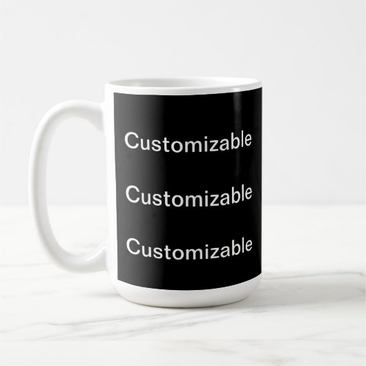 Mug Noir PERSONNALISABLE (Gauche)