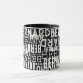 Mug Noir Plein De Noms Blancs (Centre)