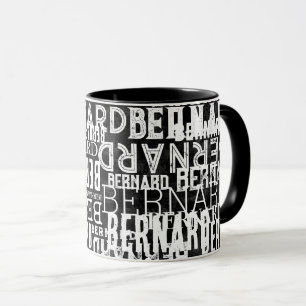 Mug Noir Plein De Noms Blancs
