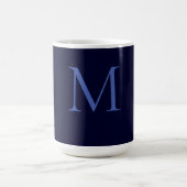 Mug Noir Rocher Bleu profond Classique Unique Monogram (Centre)