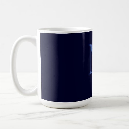 Mug Noir Rocher Bleu profond Classique Unique Monogram (Gauche)