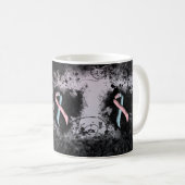 Mug Noir rose et bleu clair Ribbon Sensibilisation Gru (Devant droit)