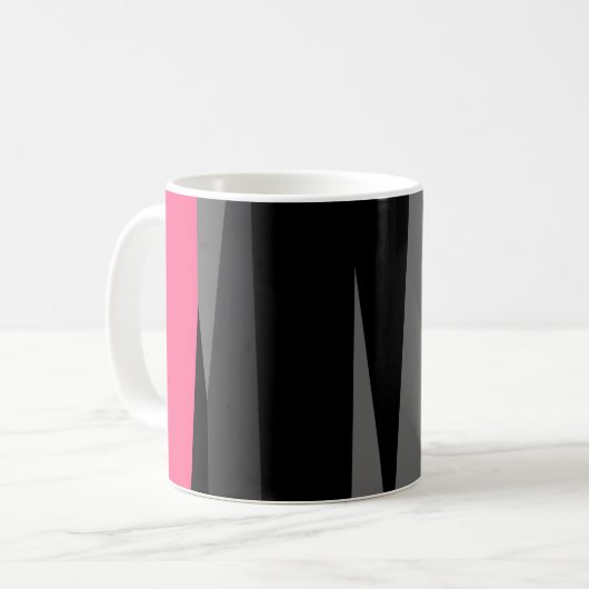Mug Noir rose et gris (Devant gauche)