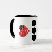 Mug Noir & Rouge Blessure (Devant gauche)