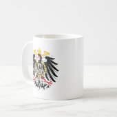 Mug Noir rouge prussien et or d'Eagle (Devant gauche)
