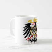 Mug Noir rouge prussien et or d'Eagle (Devant gauche)