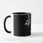 Mug Noir Rustique Blanc Vacances Affaires Logo Noël (Gauche)