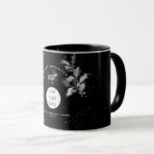 Mug Noir Rustique Blanc Vacances Affaires Logo Noël (Devant droit)