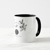Mug Noir Rustique Blanc Vacances Affaires Logo Noël (Devant droit)