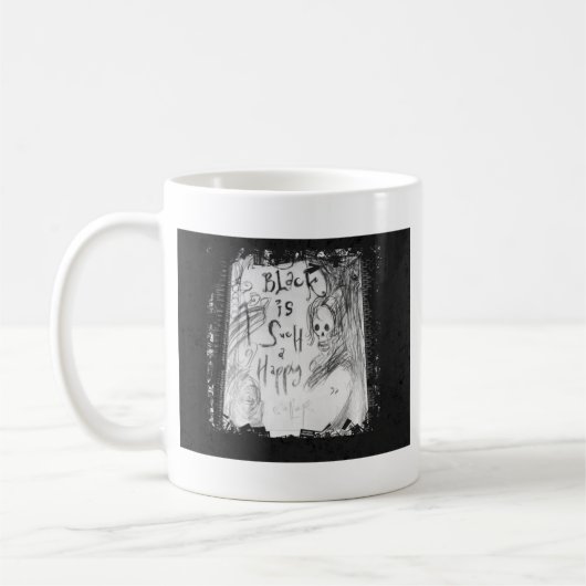 Mug noir si joyeux (Gauche)