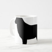 Mug noir silo de berger allemand (Devant gauche)