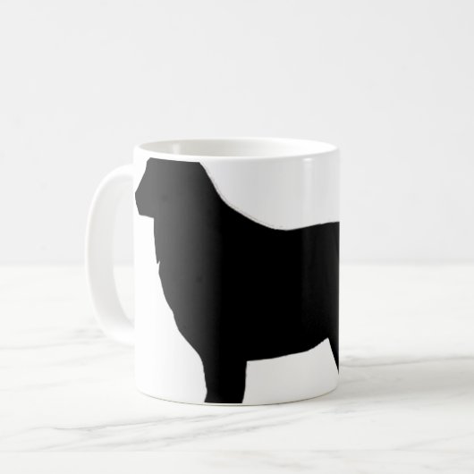 Mug noir silo de berger allemand (Devant gauche)