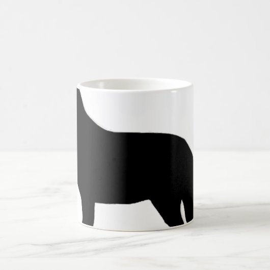 Mug noir silo de berger allemand (Centre)