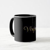 Mug Noir, sobre et élégant, modèle or (Devant gauche)