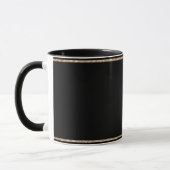 Mug Noir, sobrement élégant, doré, (Gauche)