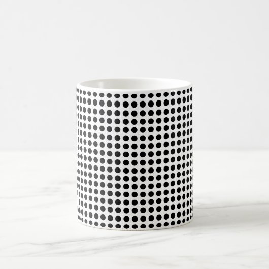 Mug Noir sur blanc Petite taille Pois horizontaux (Centre)