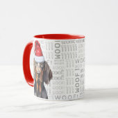 Mug Noir Tan Coonhound Amoureux des chiens Noël (Devant gauche)