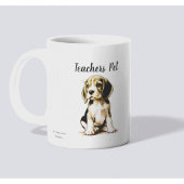 Mug Noir/Tan sur blanc Beagle "Teachers Pet"