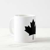 Mug Noir Transp de feuille d'érable les cadeaux de (Devant gauche)