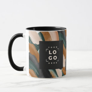Mug Noir vert rouille abstrait peint minimal moderne