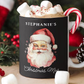 Mug Noir Vintage rétro Père Noël
