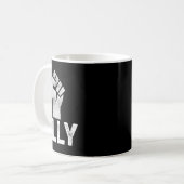 Mug Noir Vit Problème Ally Fist Support Blm (Devant gauche)