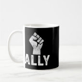 Mug Noir Vit Problème Ally Fist Support Blm (Gauche)