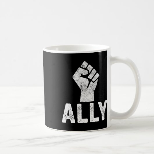 Mug Noir Vit Problème Ally Fist Support Blm (Droite)