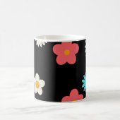 Mug Noir Y2K Fleur sauvage Bold Retro Spring Cuisine (Centre)
