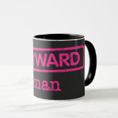 Mug noire avec logo femme rose Wayward (Devant droit)