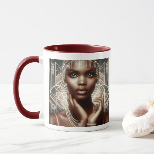 Mug Noire Belle (Avec donut)