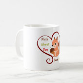 Mug Noix à votre sujet - Écureuil bilingue (Devant gauche)